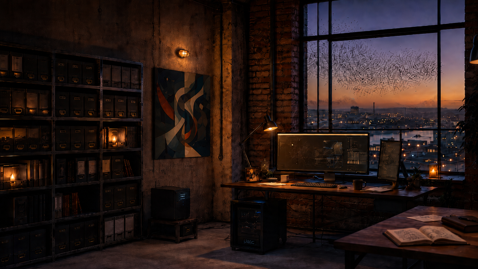 The Little City, a sovereign local human-AI installation